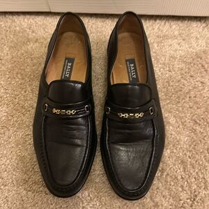 Bally black soft leather women’s loafers Sz 8 1/2D